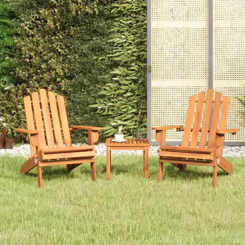 vidaXL Patio Furniture Set Folding Adirondack Chair Set Solid Wood Acacia