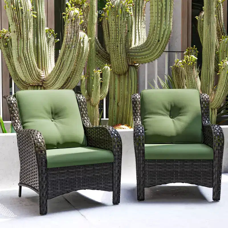 UPTIOT Patio Outdoor Wicker Lounge Chairs Set of 2