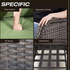 UPTIOT Patio Outdoor Wicker Lounge Chairs Set of 2