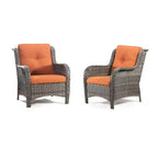 UPTIOT Patio Outdoor Wicker Lounge Chairs Set of 2