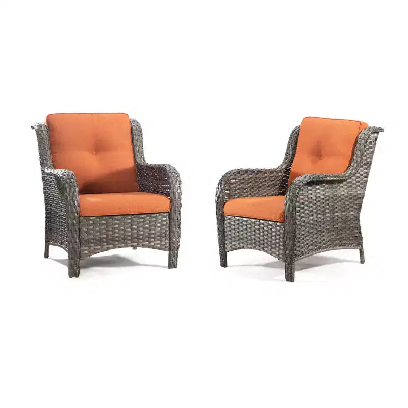 UPTIOT Patio Outdoor Wicker Lounge Chairs Set of 2