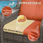 UPTIOT Patio Outdoor Wicker Lounge Chairs Set of 2