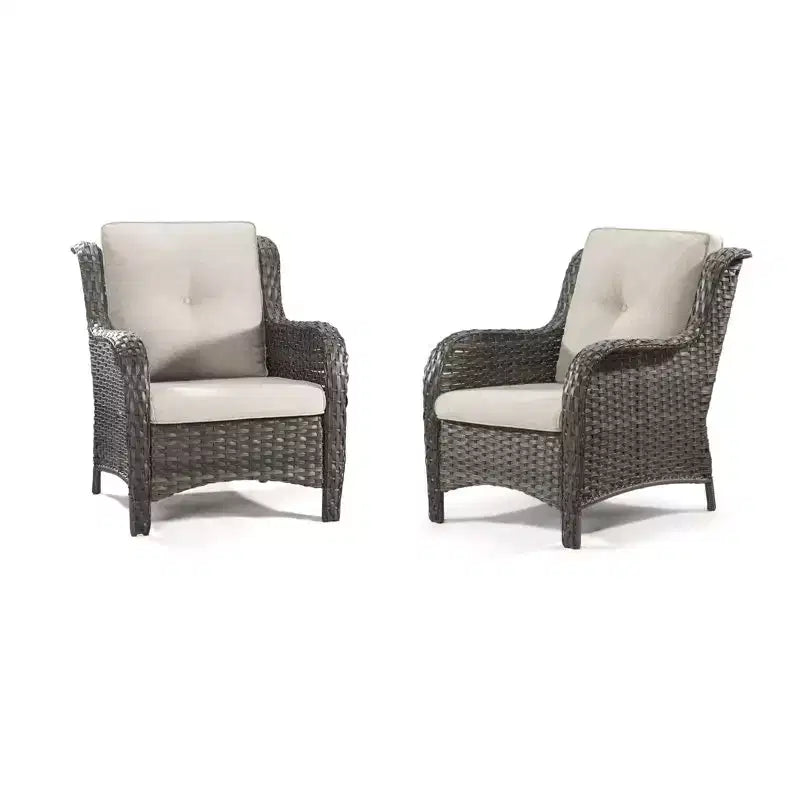 UPTIOT Patio Outdoor Wicker Lounge Chairs Set of 2