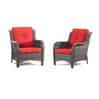 UPTIOT Patio Outdoor Wicker Lounge Chairs Set of 2