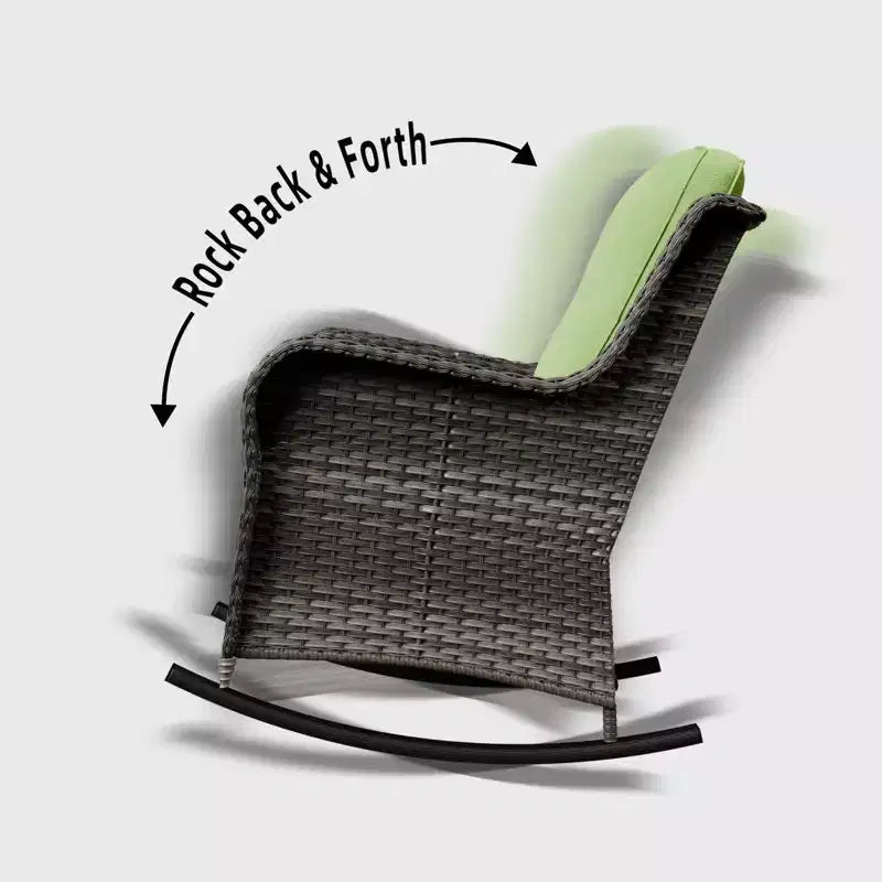 UPTIOT Patio Wicker Rocking Chair Set