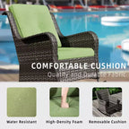 UPTIOT Patio Wicker Rocking Chair Set