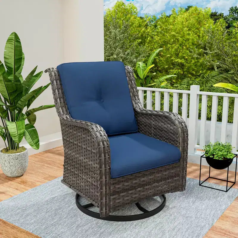 UPTIOT Outdoor Swivel Rocker Patio Chair