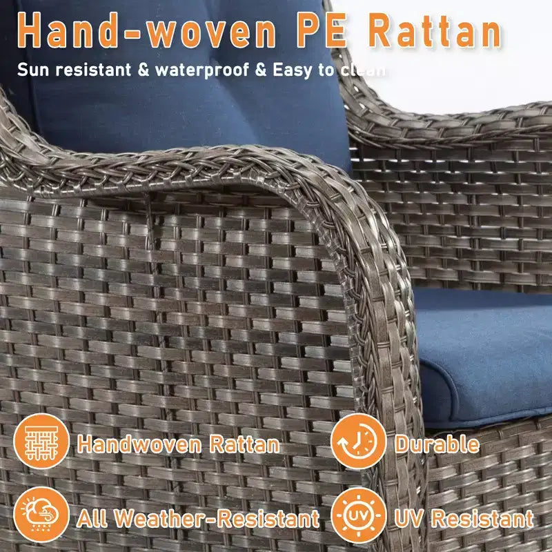 UPTIOT Outdoor Swivel Rocker Patio Chair