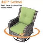 UPTIOT Outdoor Swivel Rocker Patio Chair