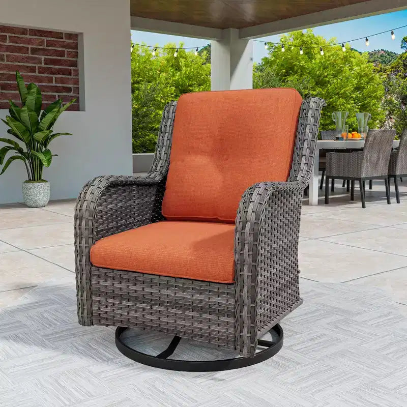 UPTIOT Outdoor Swivel Rocker Patio Chair