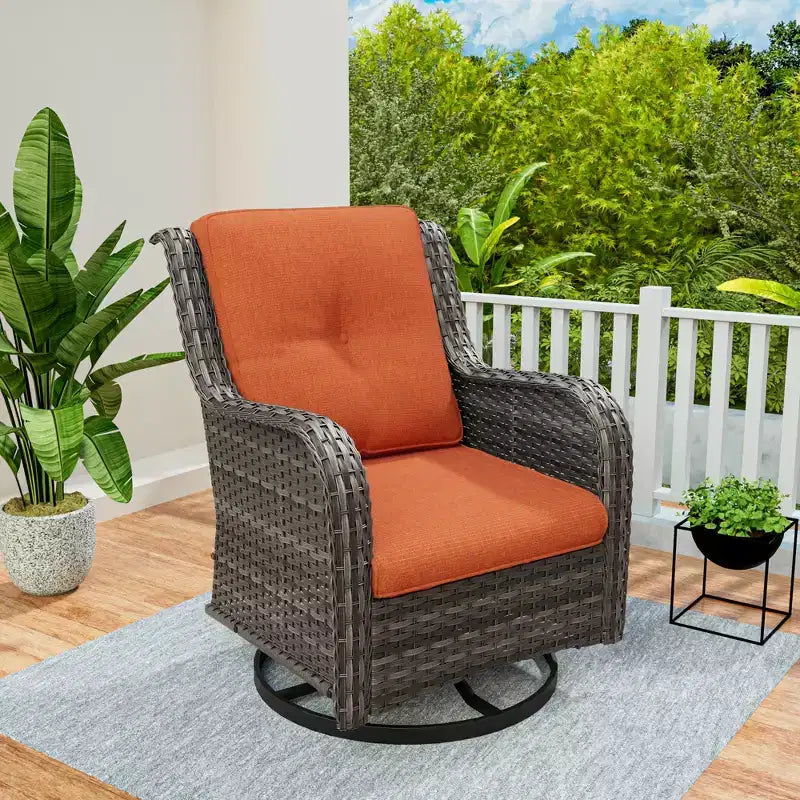 UPTIOT Outdoor Swivel Rocker Patio Chair