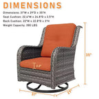 UPTIOT Outdoor Swivel Rocker Patio Chair
