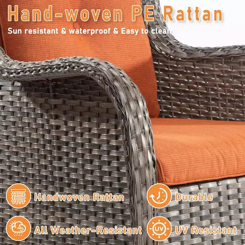 UPTIOT Outdoor Swivel Rocker Patio Chair