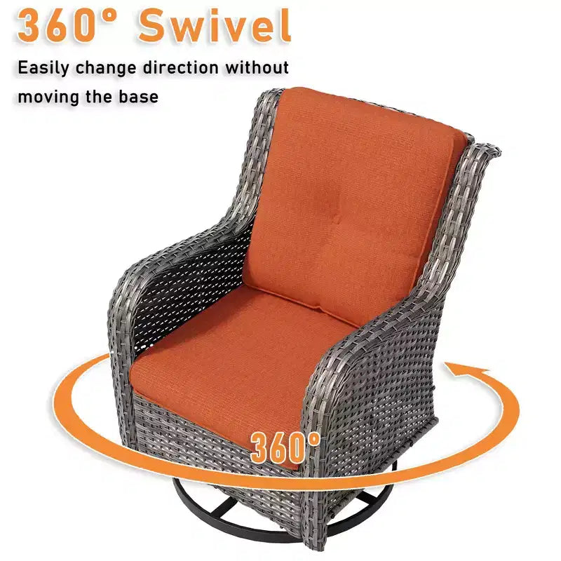 UPTIOT Outdoor Swivel Rocker Patio Chair