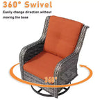 UPTIOT Outdoor Swivel Rocker Patio Chair