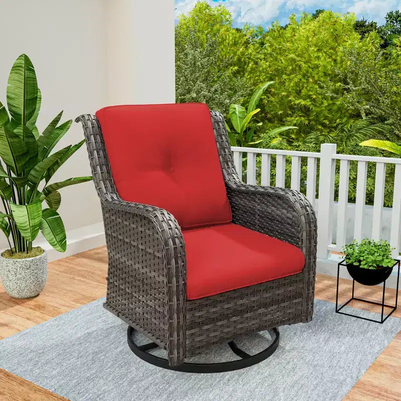 UPTIOT Outdoor Swivel Rocker Patio Chair