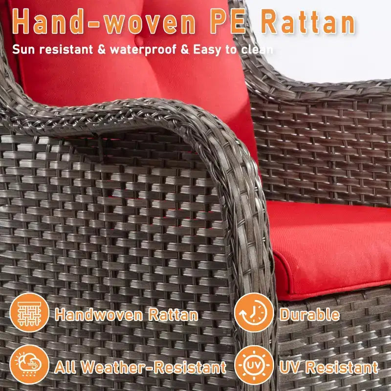 UPTIOT Outdoor Swivel Rocker Patio Chair