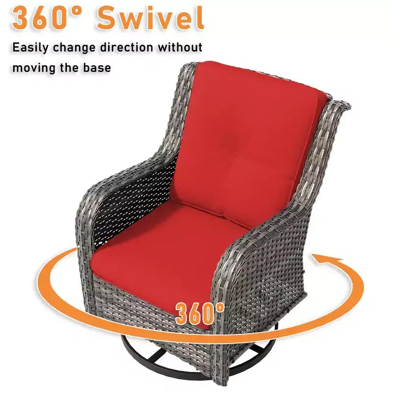 UPTIOT Outdoor Swivel Rocker Patio Chair