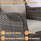 UPTIOT Outdoor Swivel Rocker Patio Chair