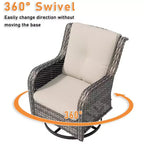 UPTIOT Outdoor Swivel Rocker Patio Chair