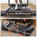 7.5MPH Treadmill for Home Use, Folding Incline Treadmill with APP Control, 300lbs Capacity treadmill, 2.5HP Brushless Motor, Home & Office