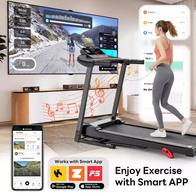 Tapis roulant da 3.0 HP con capacità di 136 kg, tapis roulant pieghevole con inclinazione del 6% per la casa, 0.6-7.5 MPH, nastro da 16 pollici, assorbimento degli urti