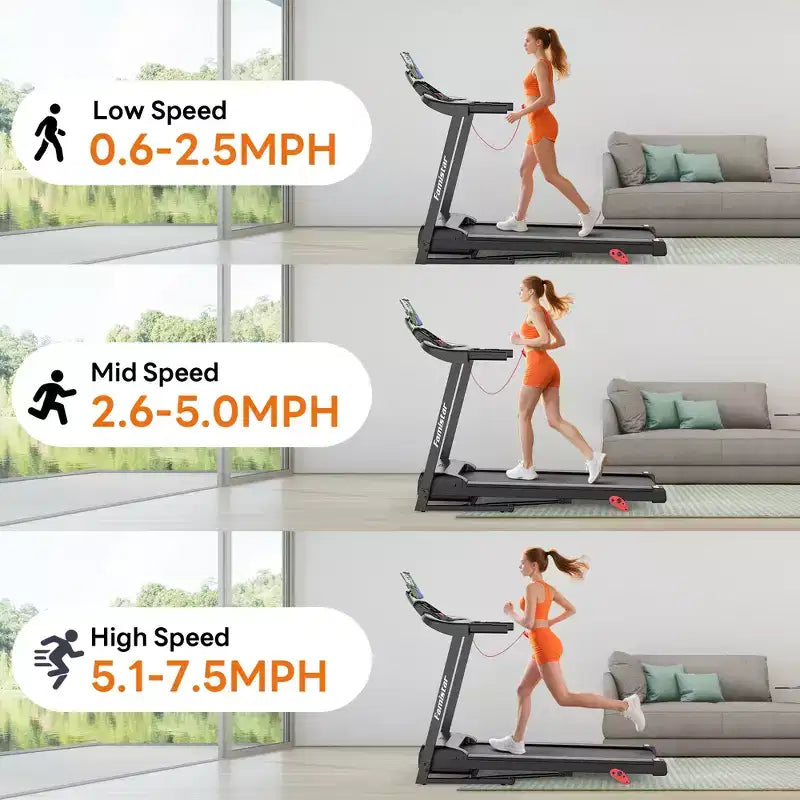 Tapis Roulant con Inclinazione per Casa, Tapis Roulant Portata 136 kg, Tapis Roulant Pieghevole da 2,5 HP con Controllo APP, 1-12 km/h, 71 programmi