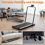 Okak Armless Walking Pad Treadmill with 200LBS Capacity, 3-IN-1 Portable Treadmill, Compact Treadmill for All Age Runner