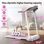 Tapis Roulant Pieghevole Okak con Capacità Massima di 120 kg, Tapis Roulant Elettrico Portatile da 2,5 HP, Tapis Roulant per Casa, Ufficio