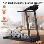 Tapis Roulant Pieghevole Okak con Capacità Massima di 120 kg, Tapis Roulant Elettrico Portatile da 2,5 HP, Tapis Roulant per Casa, Ufficio