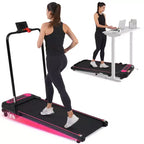 Tapis Roulant da Scrivania Okak con Inclinazione e Velocità Regolabile, Tapis Roulant con Capacità 136 kg e Motore da 2.5 HP, Tapis Roulant per Casa, Ufficio, Rosa+Nero