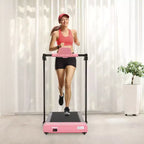Okak Lightweight Folding Treadmill with Arms, Portable Treadmill with LED Screen, Walking Pad Treadmill for Home and Office Use