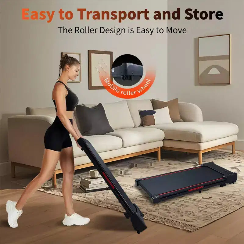 Tapis Roulant Okak Walking Pad con 8 Livelli di Inclinazione, Tapis Roulant Sottoscrivania con Telecomando e Display LED, Tapis Roulant Portatile per Casa, Nero+Grigio