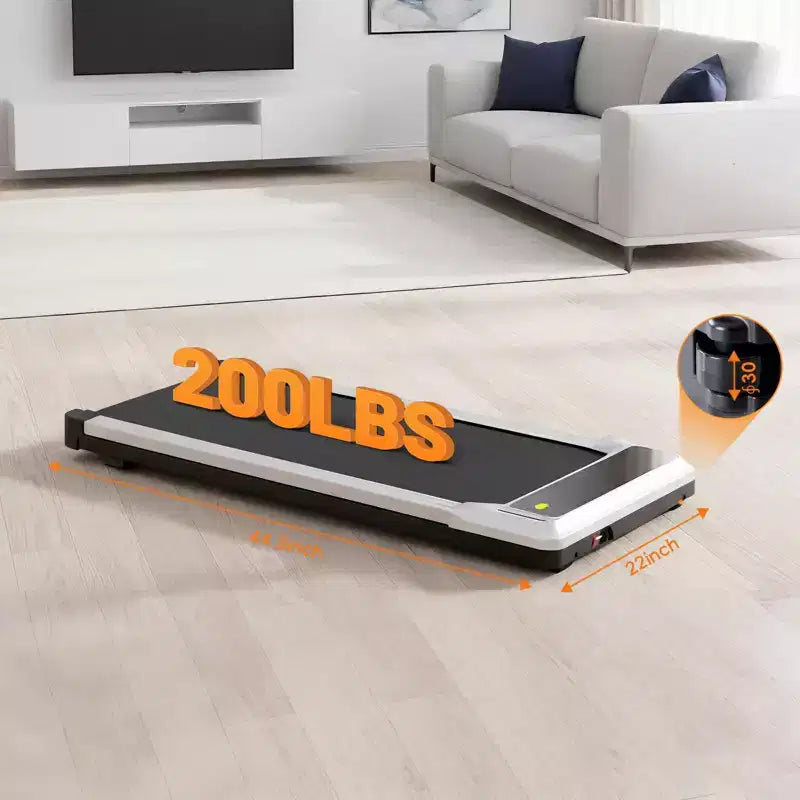 Tapis roulant da scrivania Okak con funzionamento silenzioso, Walking Pad senza manubrio, tapis roulant regolabile in velocità per casa, ufficio, argento