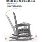 COZONY Outdoor Rocking Chair Set of 2/4/6, HDPE Weather Resistant Patio Rocker 380LB Support