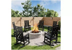 COZONY Outdoor Rocking Chair Set of 2/4/6, HDPE Weather Resistant Patio Rocker 380LB Support