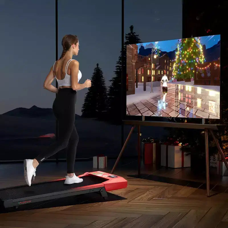 DeerRun Q2 Christmas Edition home use & light running 7% Incline Smart Walking Pad Treadmill