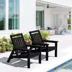 Hyleory HDPE Patio Adjustable Adirondack Chair, All Weather Outdoor Chair(2-Pack)