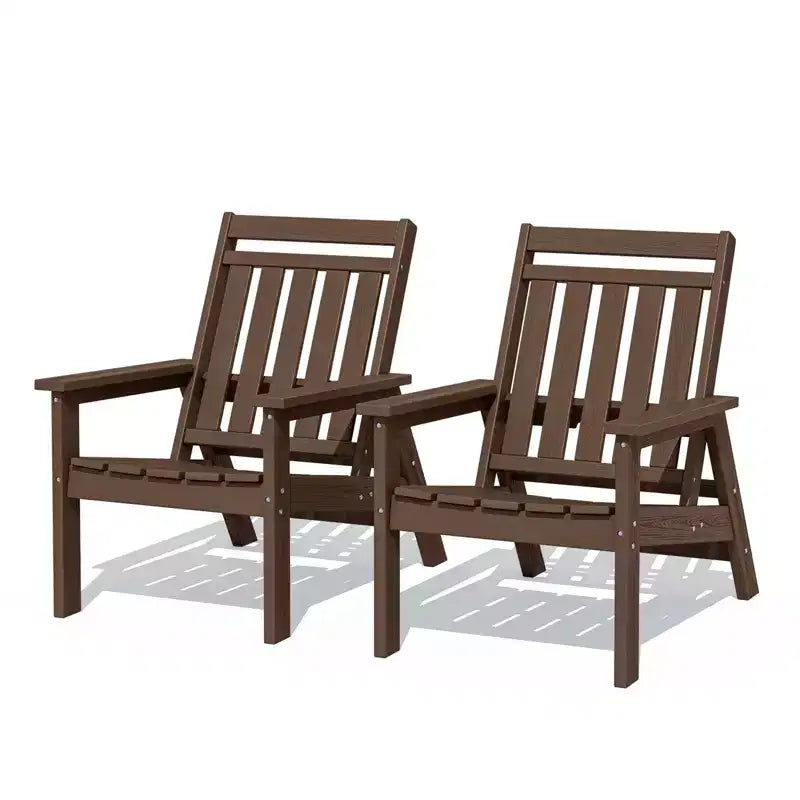 Hyleory HDPE Patio Adjustable Adirondack Chair, All Weather Outdoor Chair(2-Pack)