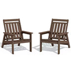 Hyleory HDPE Patio Adjustable Adirondack Chair, All Weather Outdoor Chair(2-Pack)