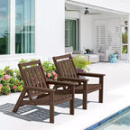Hyleory HDPE Patio Adjustable Adirondack Chair, All Weather Outdoor Chair(2-Pack)