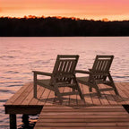 Hyleory HDPE Patio Adjustable Adirondack Chair, All Weather Outdoor Chair(2-Pack)