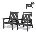 Hyleory HDPE Patio Adjustable Adirondack Chair, All Weather Outdoor Chair(2-Pack)