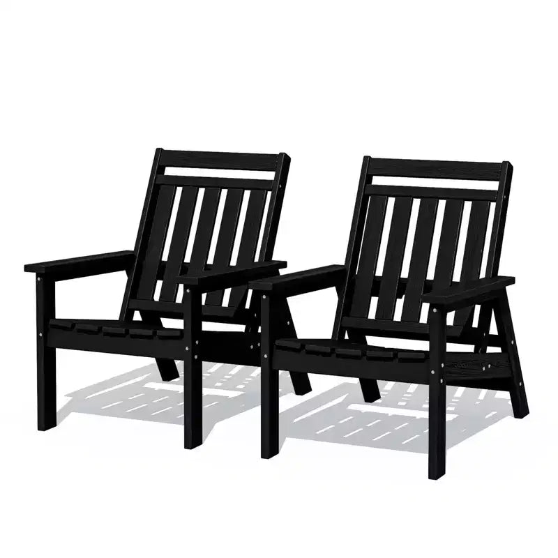 Hyleory HDPE Patio Adjustable Adirondack Chair, All Weather Outdoor Chair(2-Pack)