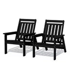 Hyleory HDPE Patio Adjustable Adirondack Chair, All Weather Outdoor Chair(2-Pack)