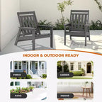 Hyleory HDPE Patio Adjustable Adirondack Chair, All Weather Outdoor Chair(2-Pack)