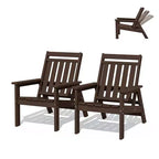 Hyleory HDPE Patio Adjustable Adirondack Chair, All Weather Outdoor Chair(2-Pack)