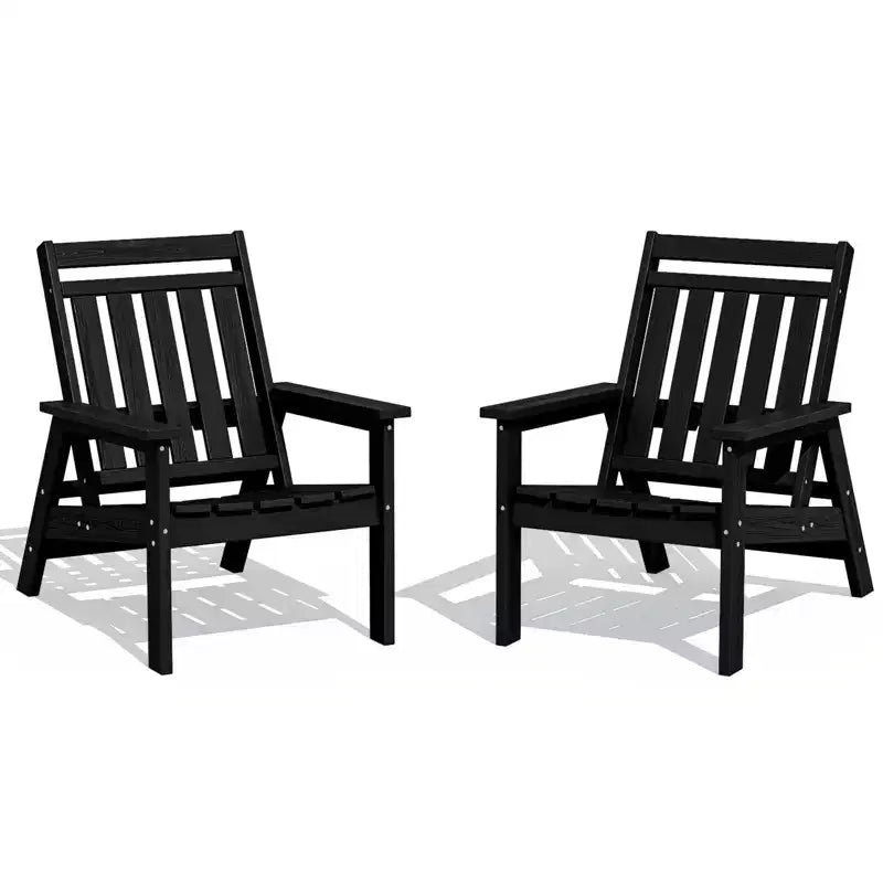 Hyleory HDPE Patio Adjustable Adirondack Chair, All Weather Outdoor Chair(2-Pack)