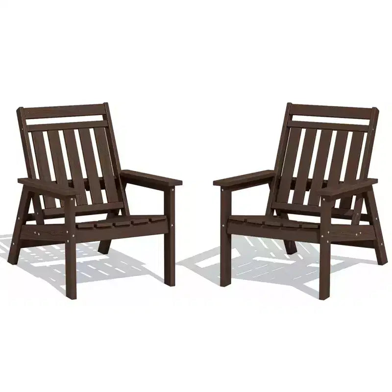 Hyleory HDPE Patio Adjustable Adirondack Chair, All Weather Outdoor Chair(2-Pack)