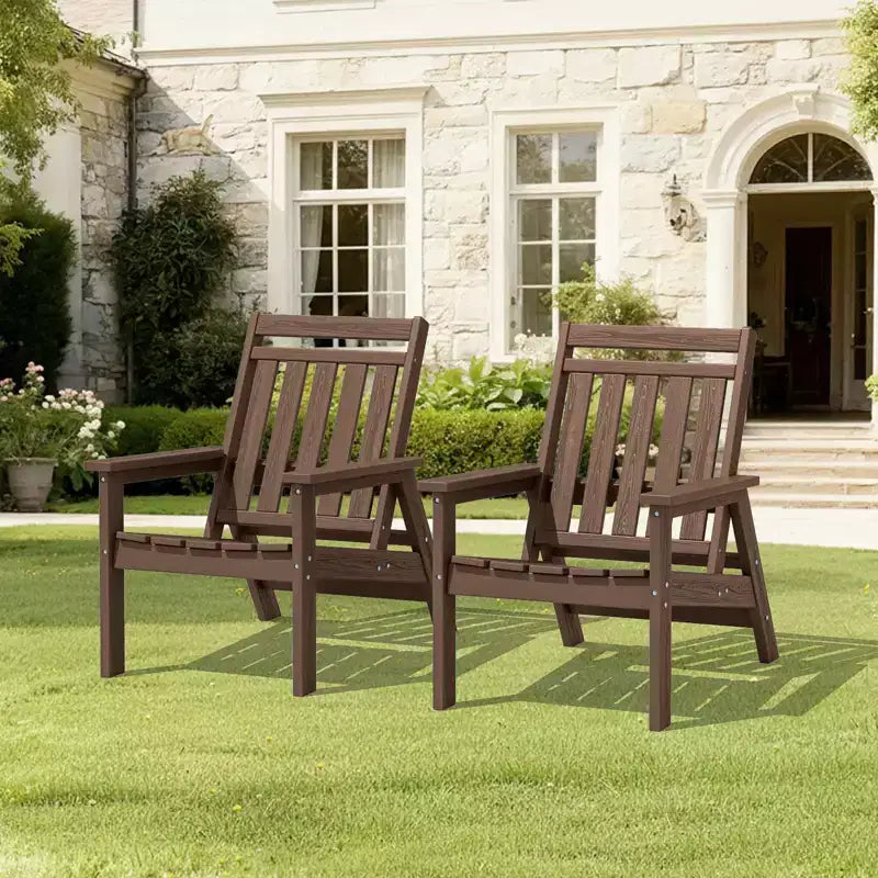 Hyleory Sedia Adirondack Regolabile da Giardino in HDPE, Sedia da Esterno per Tutte le Condizioni Atmosferiche (Confezione da 2)